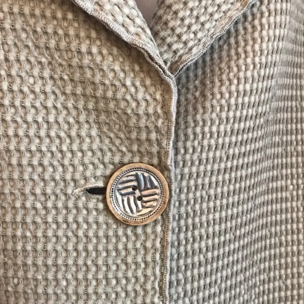Like New Tan Cotton Blazer, Size Medium